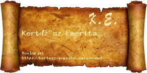 Kertész Emerita névjegykártya